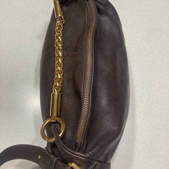 EUC Brown Leather Furla Shoulder Bag or Satchel - Picture 4 of 11